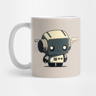 Happy but Sad Robot || Kawaii AI Robot Mug